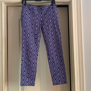 Blue pattern pattern business casual pants